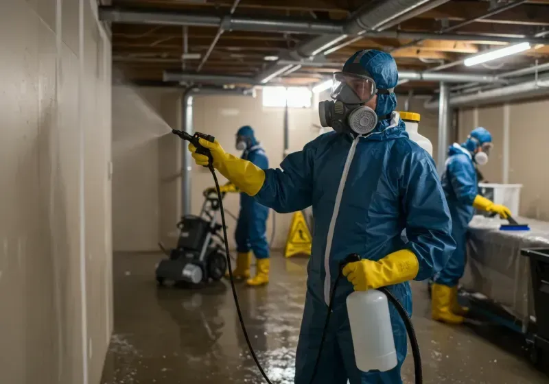 Basement Sanitization and Antimicrobial Treatment process in Flourtown, PA